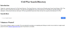 Tablet Screenshot of civilwarsearch.com